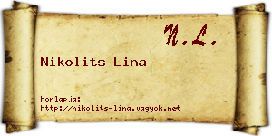 Nikolits Lina névjegykártya